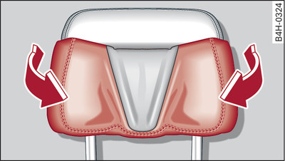 Head restraint (comfort version): Adjusting side cushions